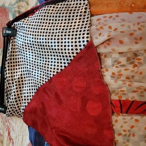 Wrap skirt multi color multi layer